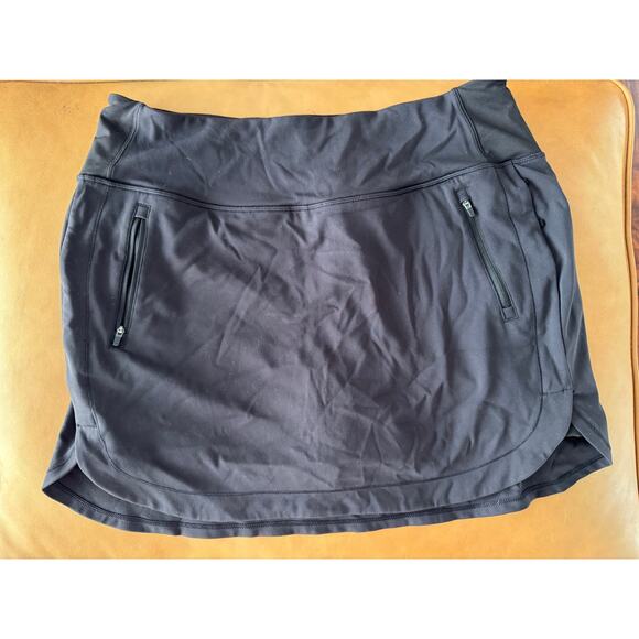 Athleta Fairway Golf Skort 16 Inch Black, XL athletic tennis skirt - Picture 3 of 5